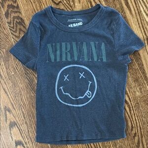 American Eagle AE Band Tee Nirvana Short Sleeve Tee